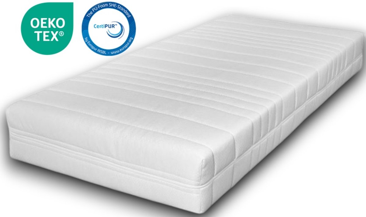 EasyBedden® 140x220 Koudschuim Hybride Matras - 20 cm dik | HR45 Schuim - Luxe Tijk - 100 