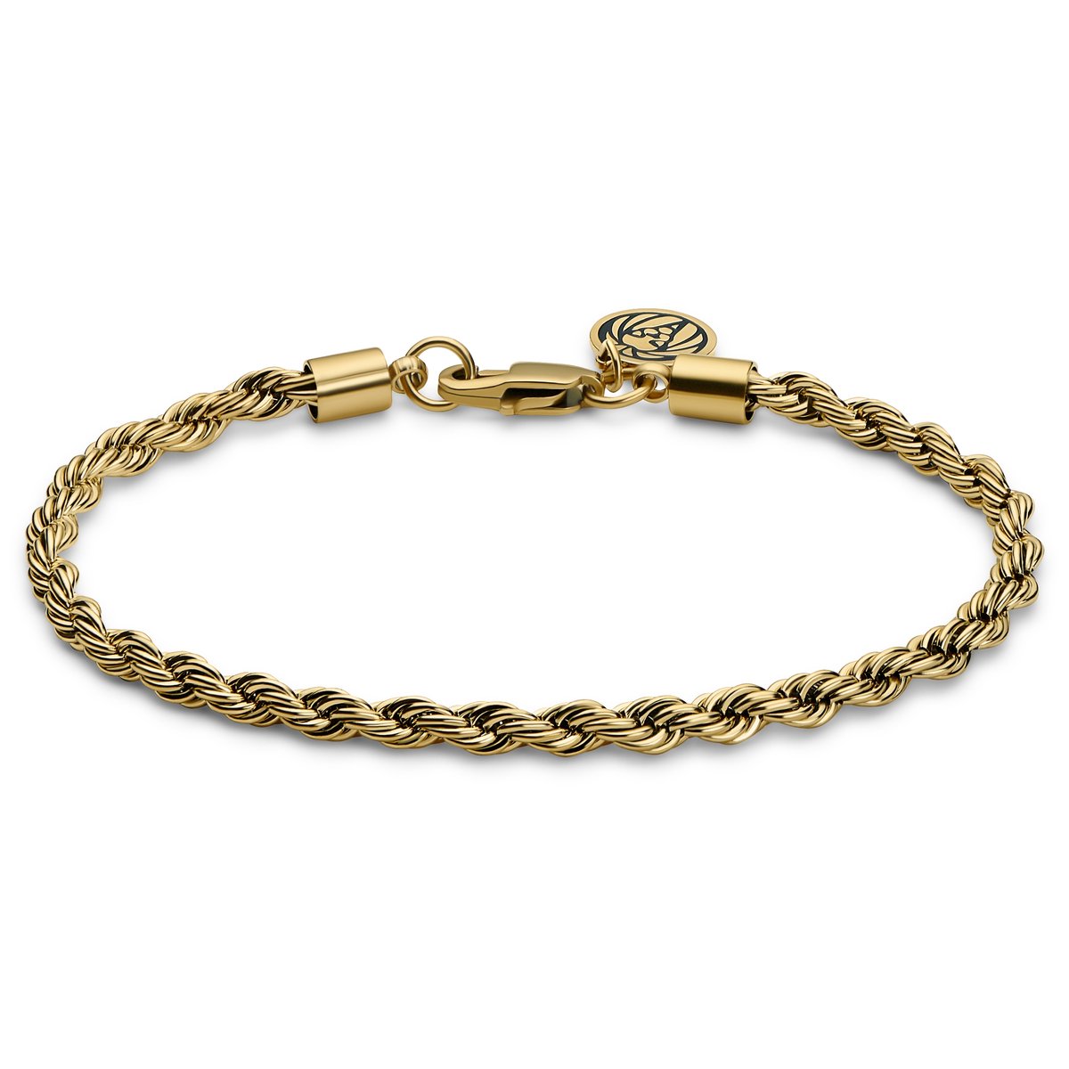 Essentials | 4 mm Goudkleurige Armband met Gedraaide Schakels