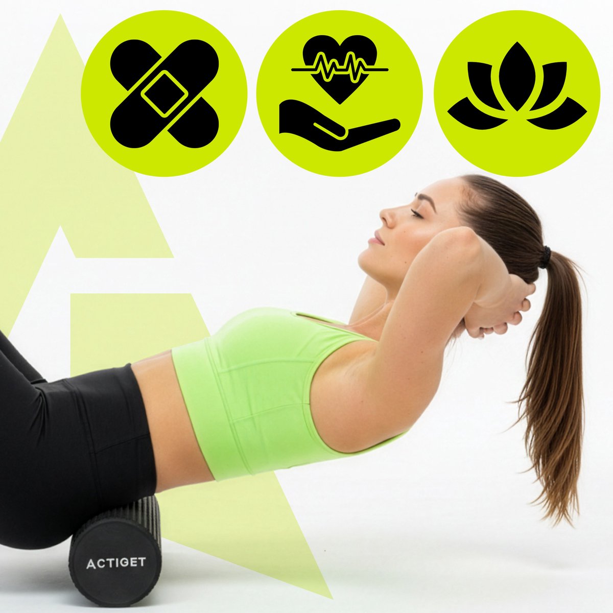 Actiget® Foamroller | Foam Roller | Zachte Hardheid | 33 cm thumbnail 6
