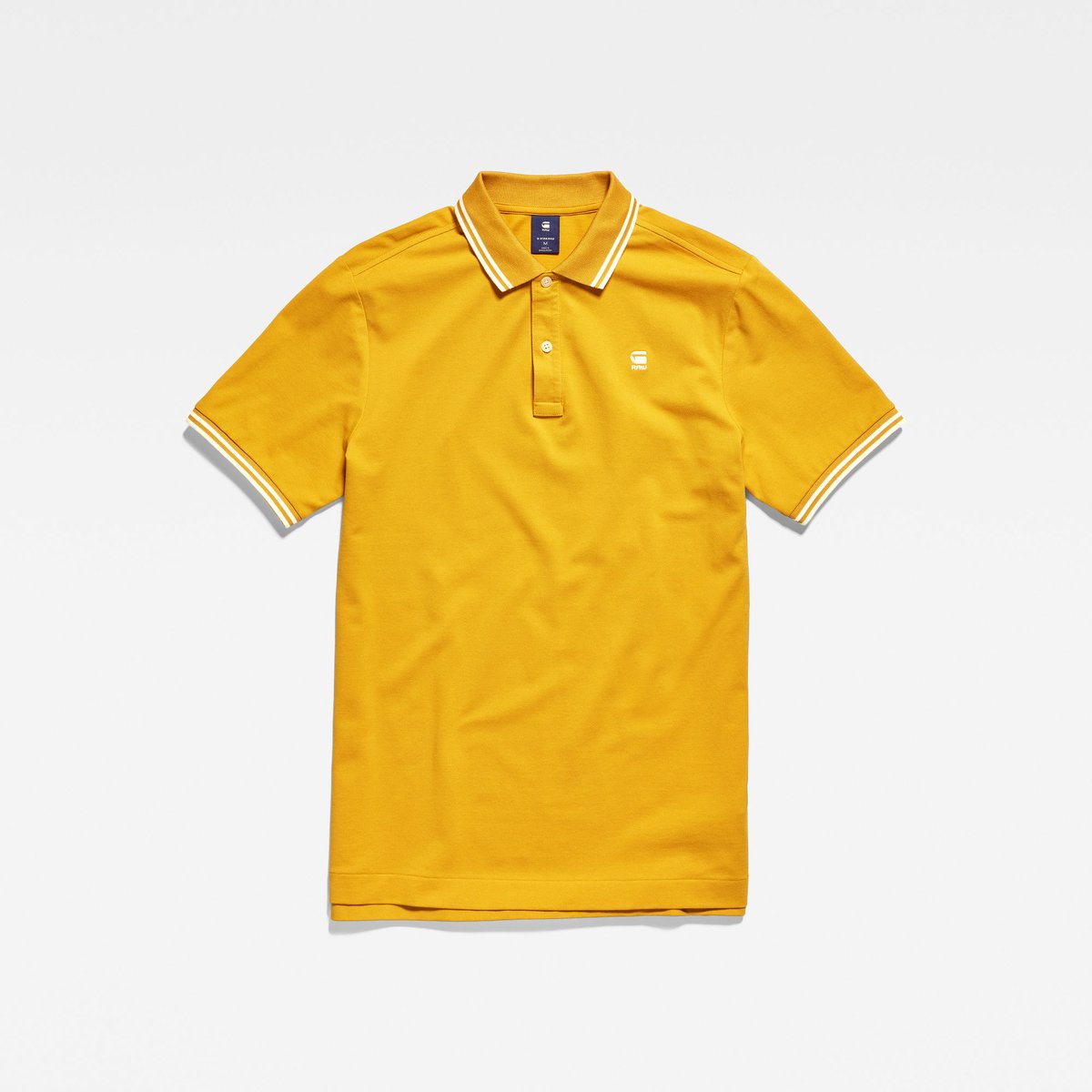 G-star Dunda Slim Stripe Polo Met Korte Mouwen L Man Geel
