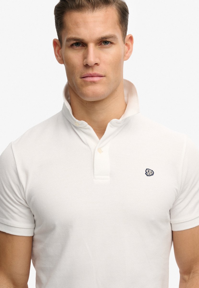 Superdry Poloshirt Vintage Destroy Polo M1110451a 01c Optic Mannen Wit