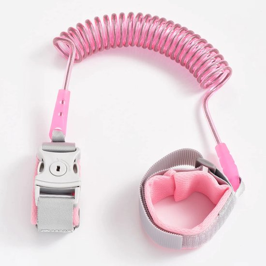 Baby Anti-Verlies Polsband - Veiligheidsriem voor Peuters & Kinderen - 360 Draaibaar - Met Sleutelslot - Roze van Merkloos — afbeelding 4