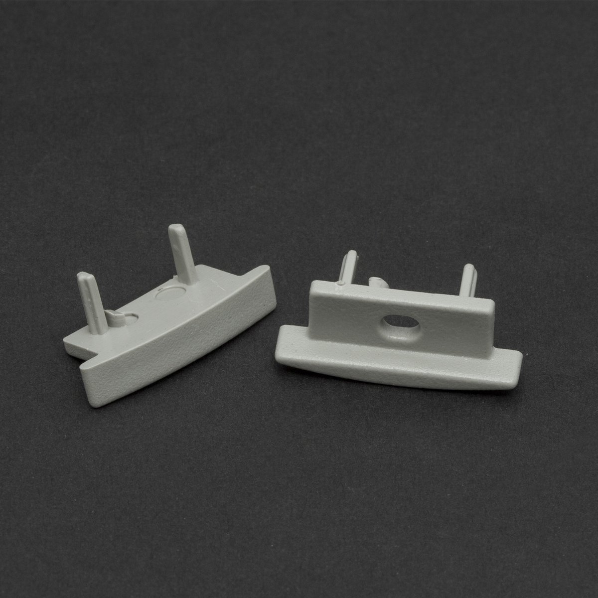 Eindkap voor LED aluminium profiel 41011A1 / 41011A2 - ABS - grijs - 2 stuks per set [41011E]
