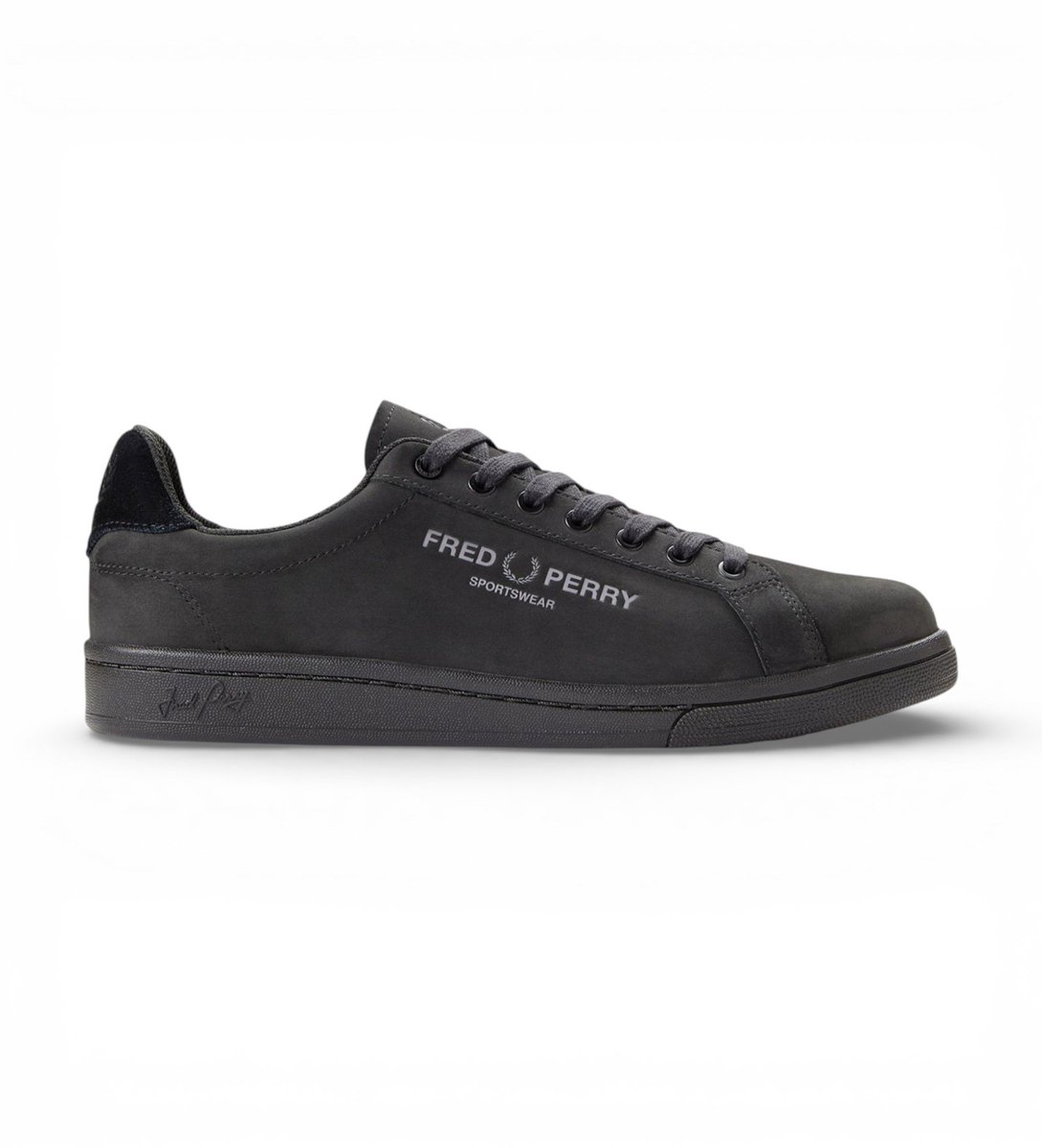 Fred Perry Leren sportschoenen B721 Zwart