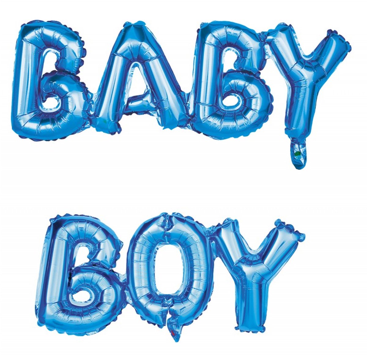 PARTYPRO - Aluminium letterballonnen "Baby Boy" blauw 118 x 24 cm voor babyshower