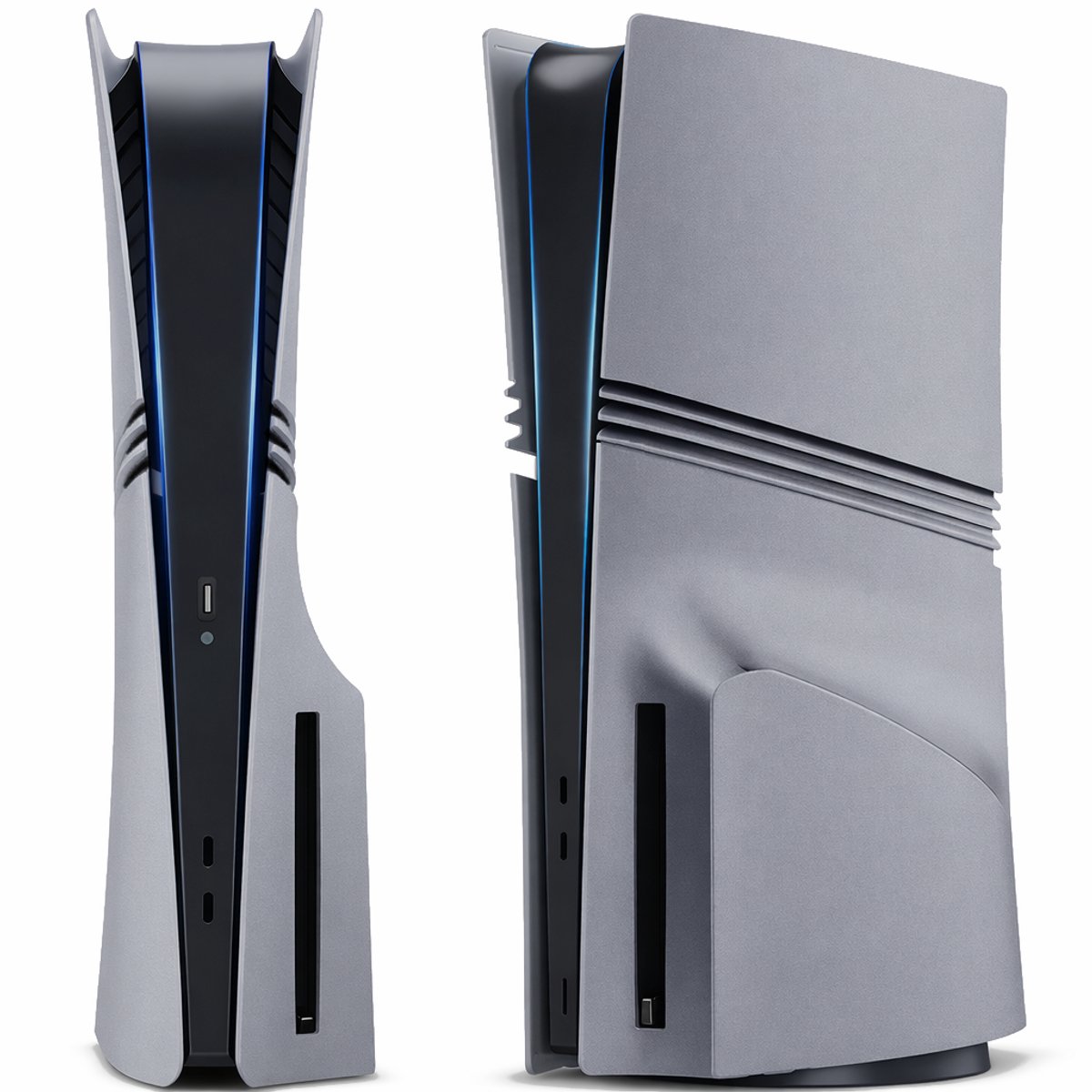 Playstation 5 Pro Faceplates Disc Edition (niet geschikt voor standaard PS5 & PS5 Slim) - Inclusief Mid Skin - Accessoires - Faceplate - Cover - Plate - Skin - Retro - 30th Anniversary Grey