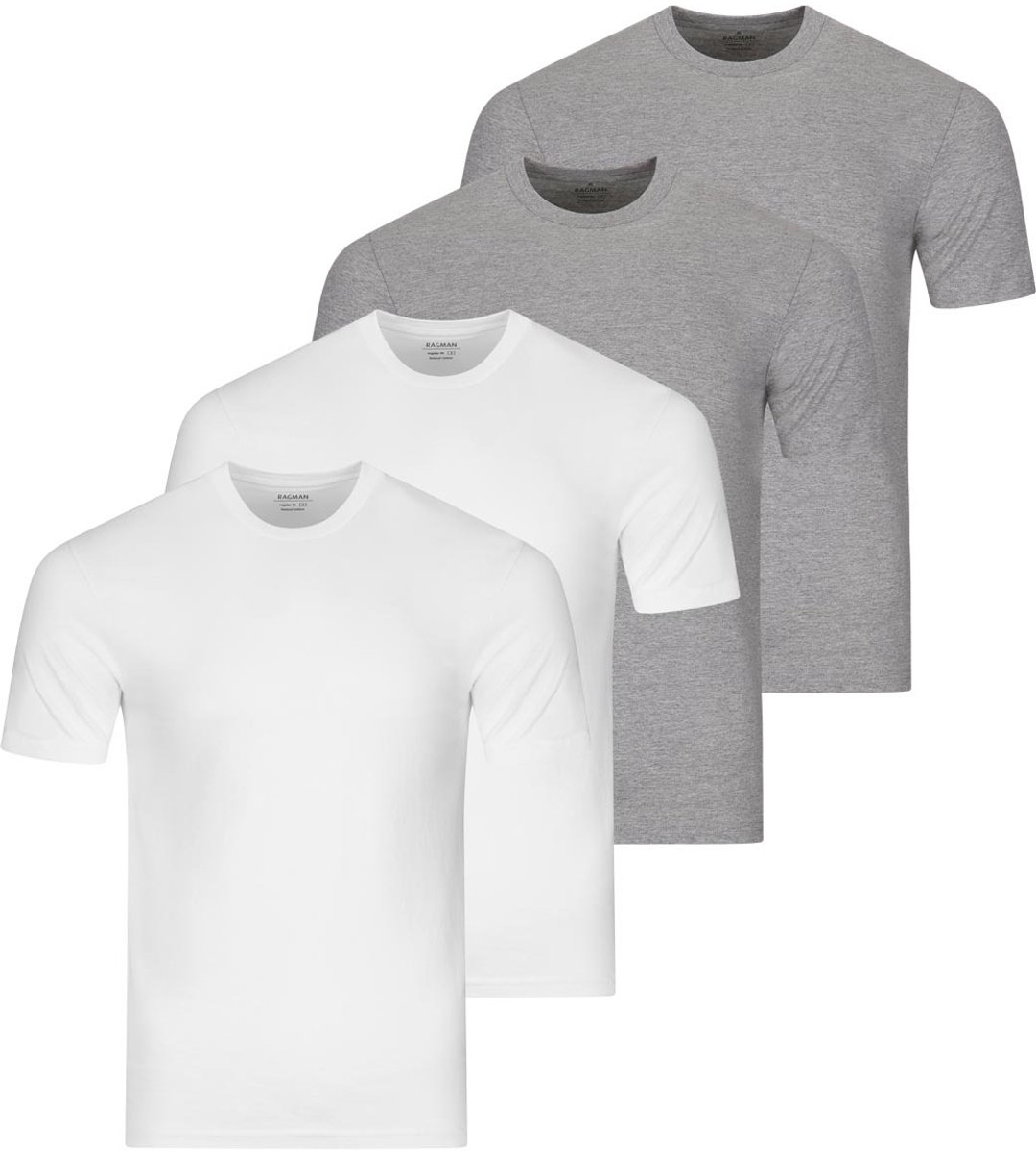 RAGMAN Heren onder t-shirts 4 pack Basic