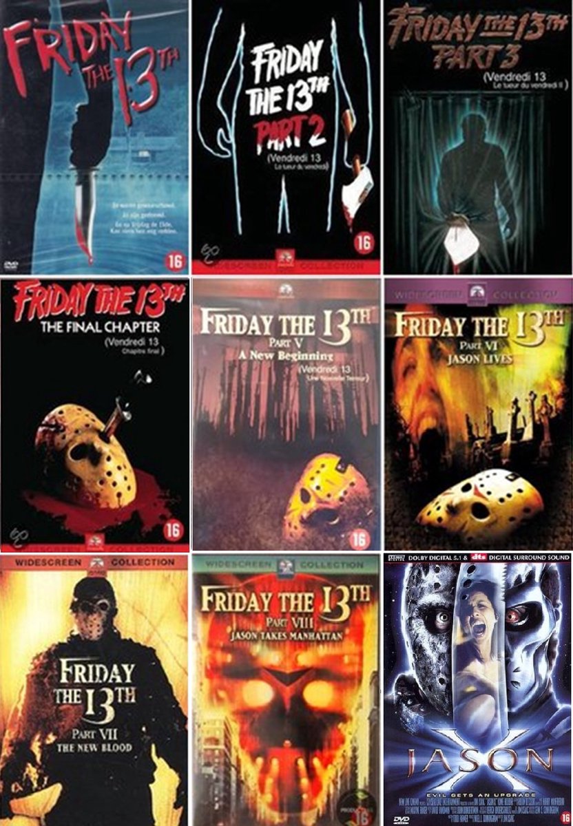 Friday the 13th filmreeks 1 t/m 9 set