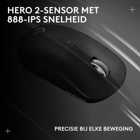 Logitech G Pro X Superlight 2 - Draadloze Gaming Muis - Lightspeed - Zwart