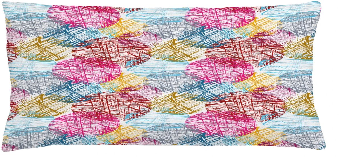 ABAKUHAUS Kussenhoes – Knutselcirkels – 90×40 cm – Multi Meerkleurig