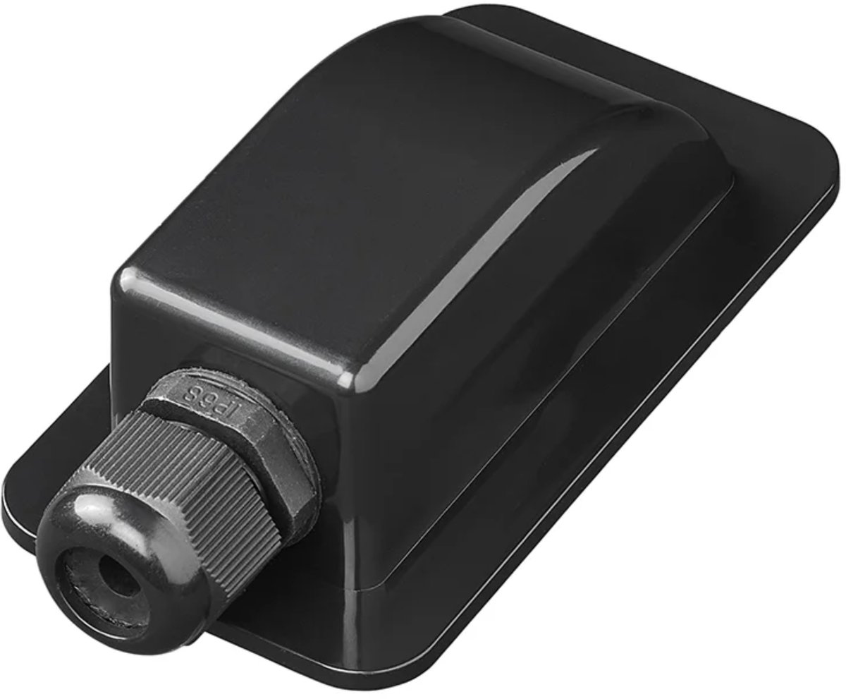 Proplus Zwarte dakdoorvoer 1-voudig voor zonnepanelen en dakinstallaties, 3,8 x 12,9 x 6 cm, eenvoudige montage