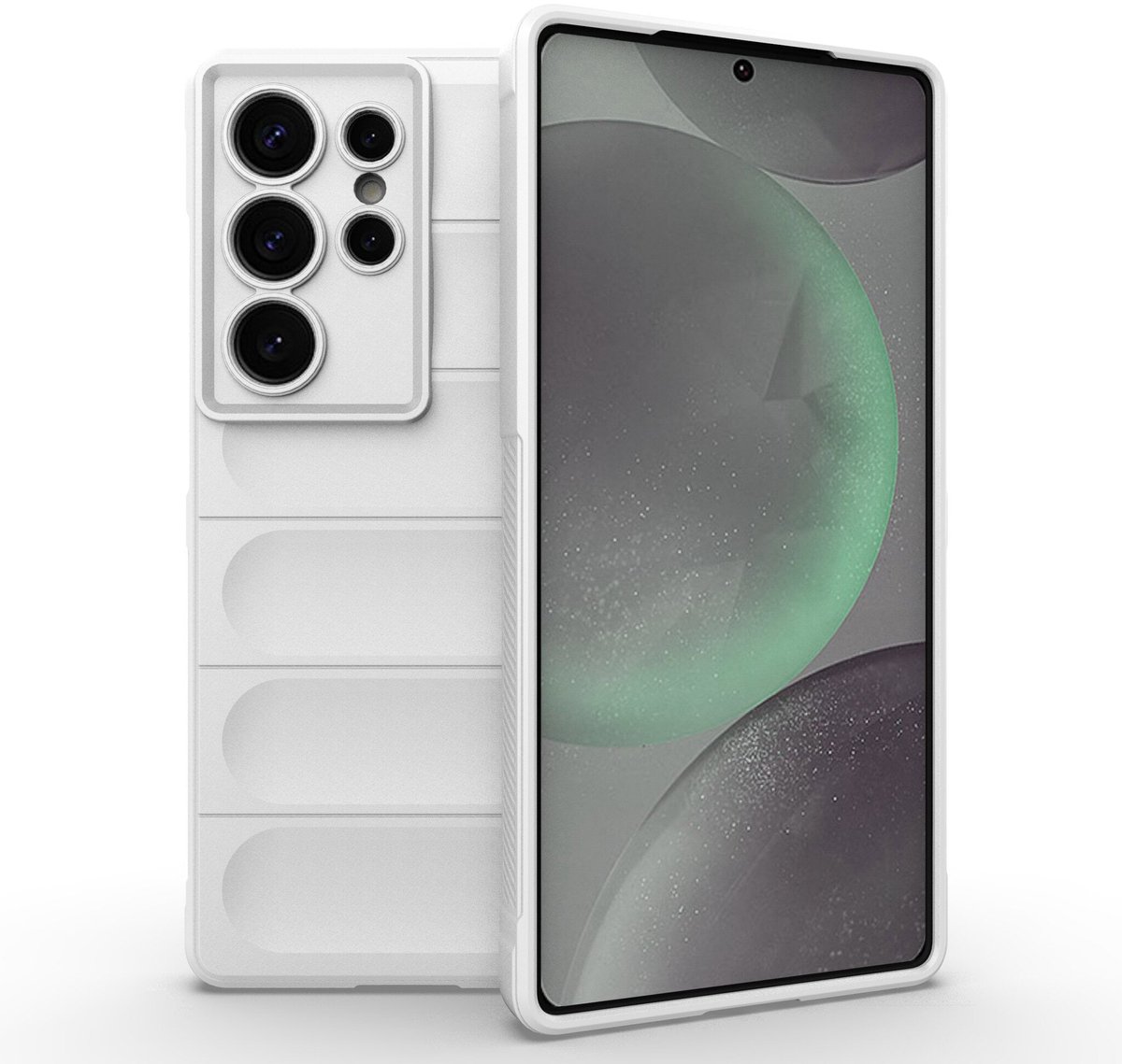 Solidenz AeroGrip geschikt voor Samsung Galaxy S25 Ultra hoesje - Wit