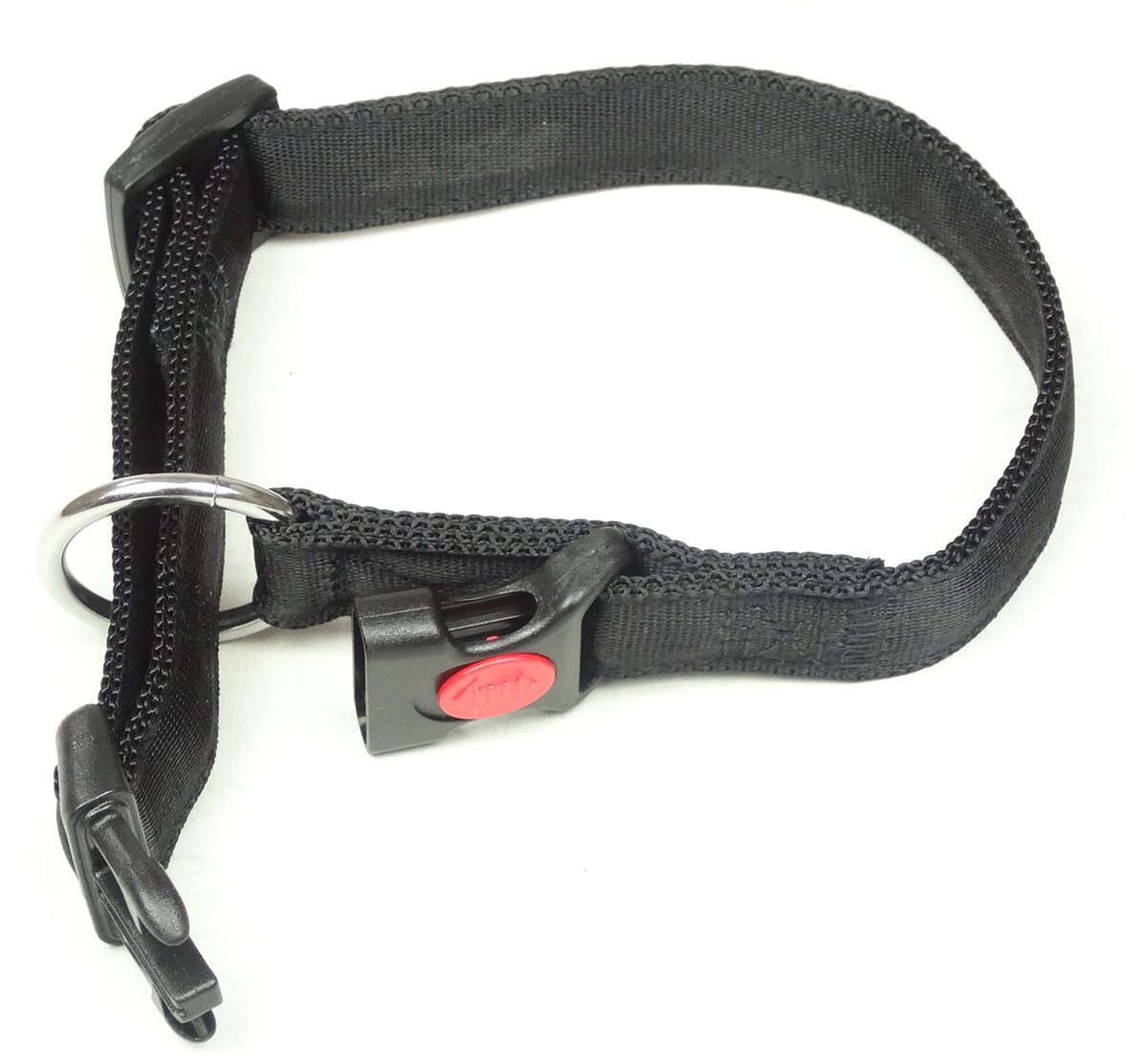 De-Tail Halsband Nylon met zachte voering en snelsluiting 25 mm x 50-65 cm Zwart