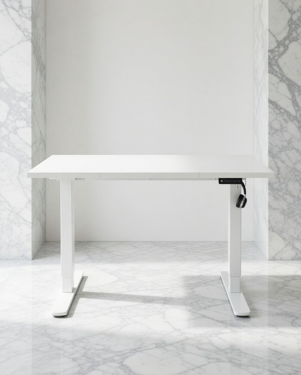 Elektrisch Zit-Sta Bureau Pro met USB & Geheugenfunctie 120x60 cm – Wit House&Garden