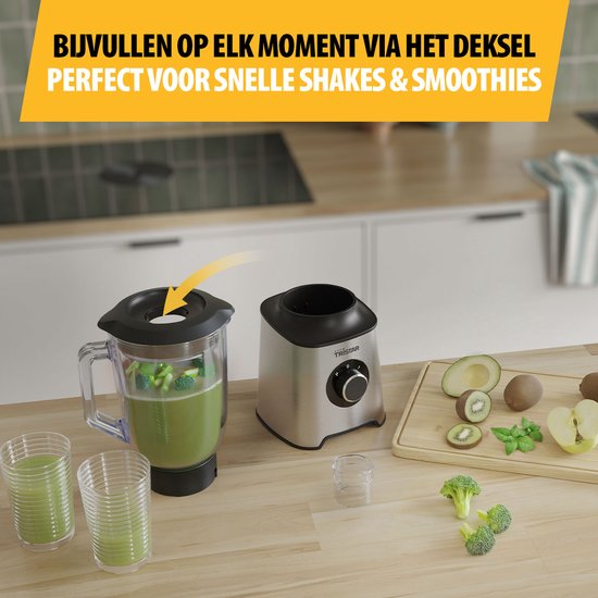 Tristar 1000W blender - BL-4489 - Glazen Kan - 1.5 Liter inhoud van Merkloos — afbeelding 4