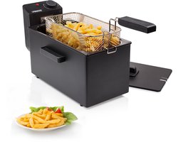 Princess Friteuse - 3 liter - Koude zone - Frituurpan - 2000W - Regelbare thermostaat - Zwart -…