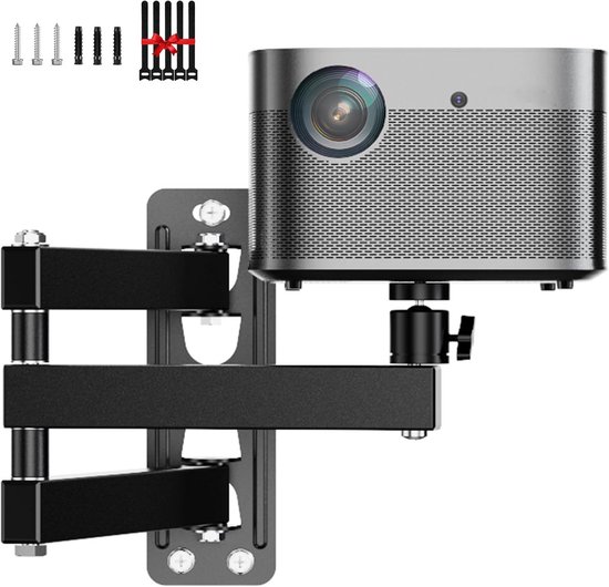 Universele projector wandmontage opvouwbaar verstelbaar 180° draaibaar projectorhouder voor thuisbioscoop en kantoor