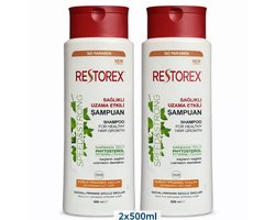 Restorex Speed & Strong Shampoo 2-Pack 2x500 ml - Voedende Kruidenshampoo voor Droog en Beschadigd Haar - Met Phytosterol