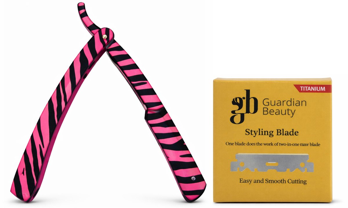 Guardian Beauty Scheermes - Roestvrij Staal - Shavette - Met 50 stuks GB Titanium Halve Mesjes