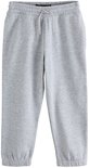 Lichtgrijze joggingbroek met trekkoord, elastische tailleband en boorden.