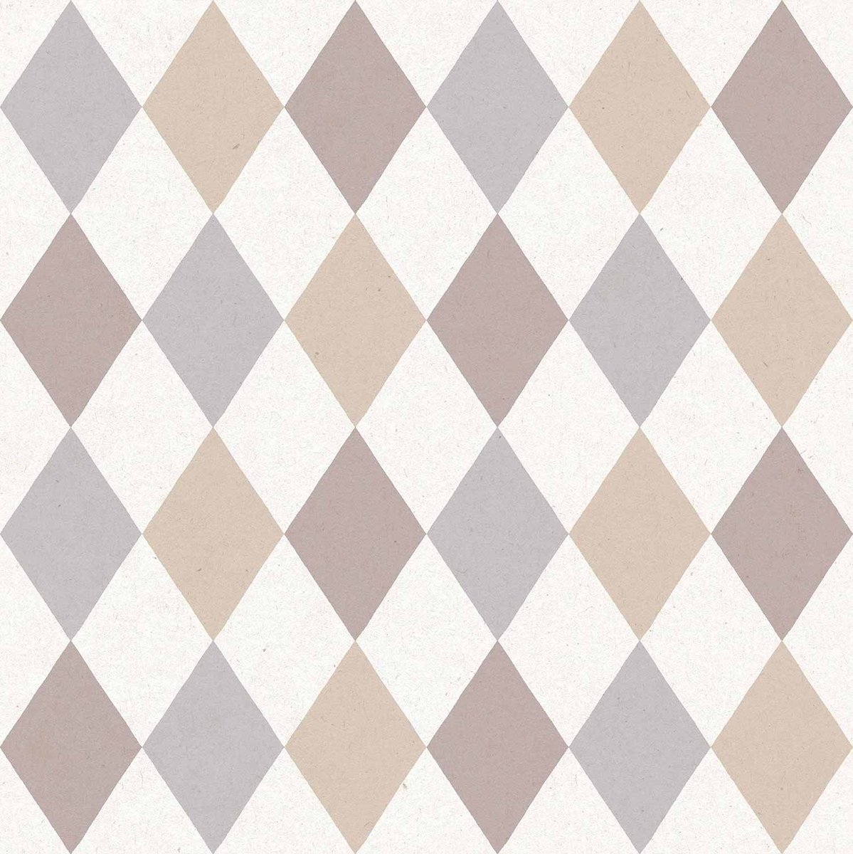 Behang - Kinderkamer- Babykamer -Ruiten - Blokjes - beige - taupe - grijs - Kinderbehang - 0,53 x 10,05 M