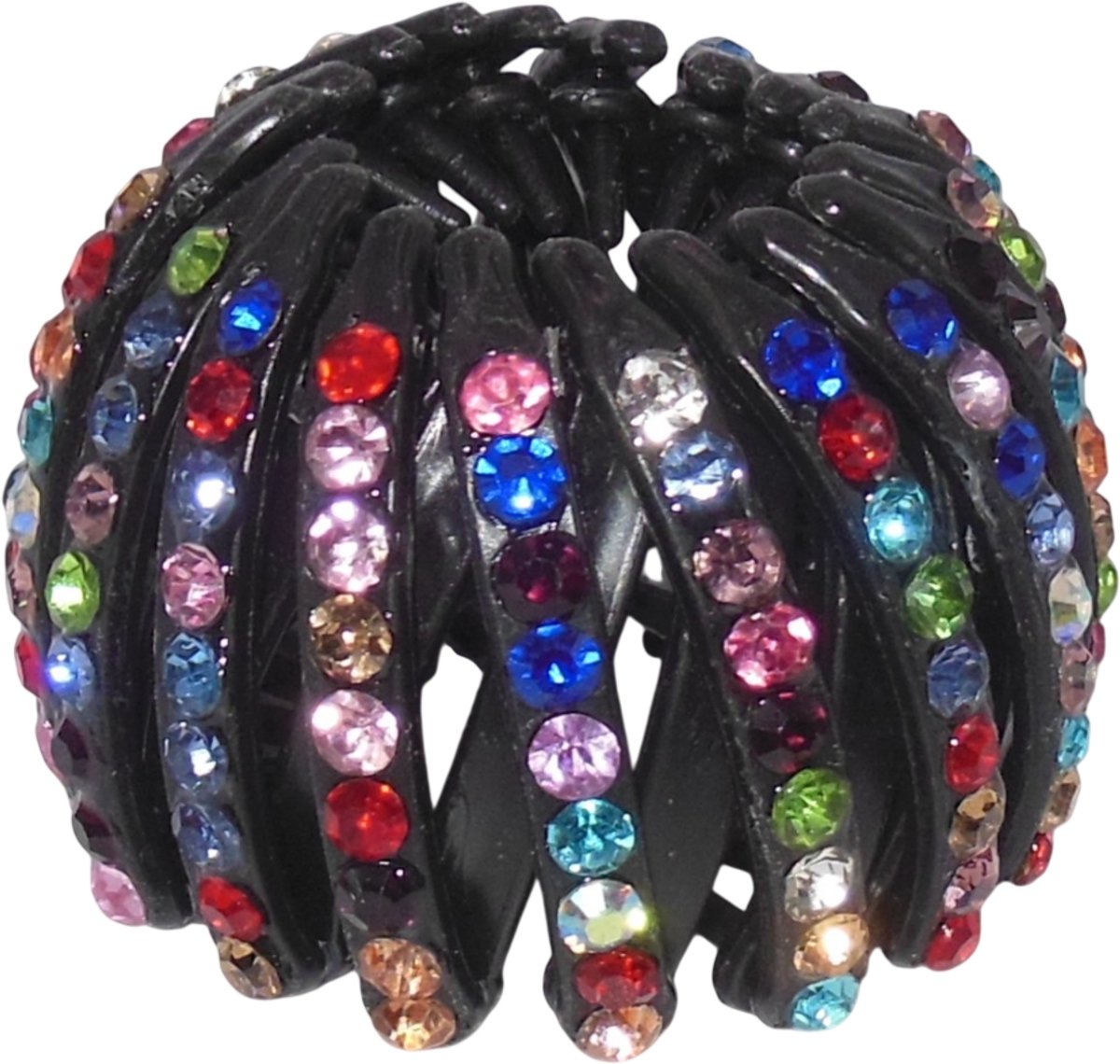 Knot klem diverse kleuren donker met strass