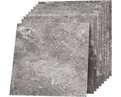 30x30cm Zelfklevende PVC Vloertegels - Marmer Look Vinyl Tegels, Waterdicht & Slijtvast - Geschikt voor Woonkamer, Keuken, Badkamer, Balkon - Grijs - 50 stuks (4,5 m²)