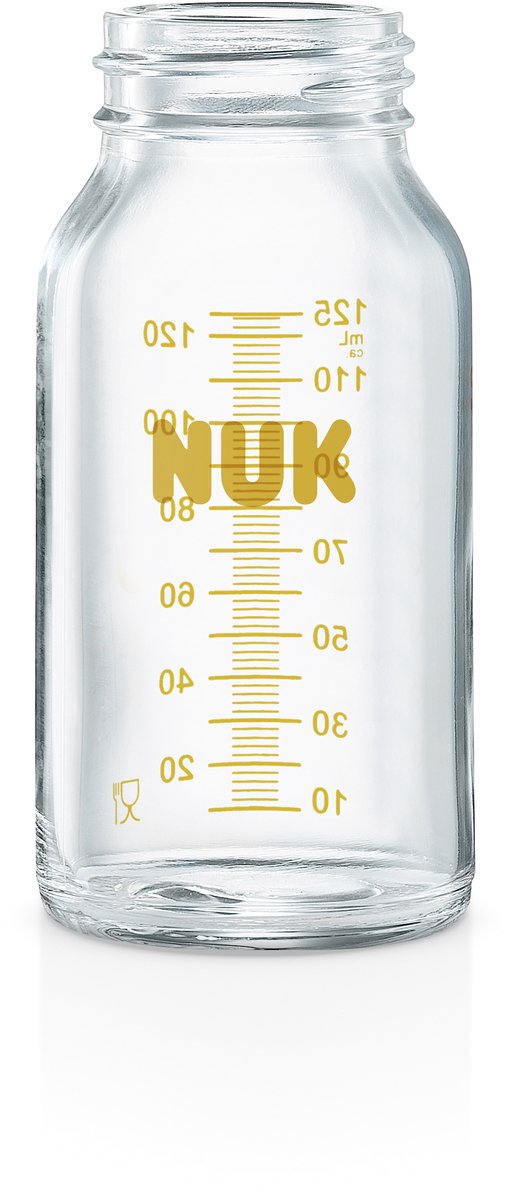 NUK - medic pro fles - moedermelk bewaarflesjes - babyfles - 125ML - Glas - 3 stuks van Merkloos — afbeelding 2