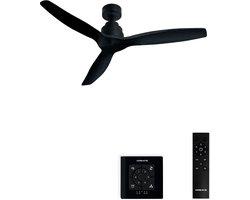 CREATE - Stille plafondventilator van 40 W met technische ABS-bladen, verkrijgbaar in verschillende maten - M - Geen licht - Controller voor wandmontage - WIND STYLANCE