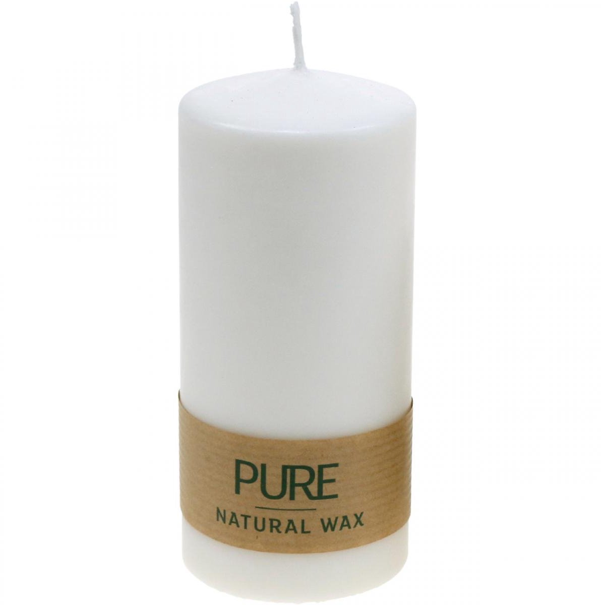 Pure stompkaars 130/60 natuurlijke waskaars duurzame stearine en koolz