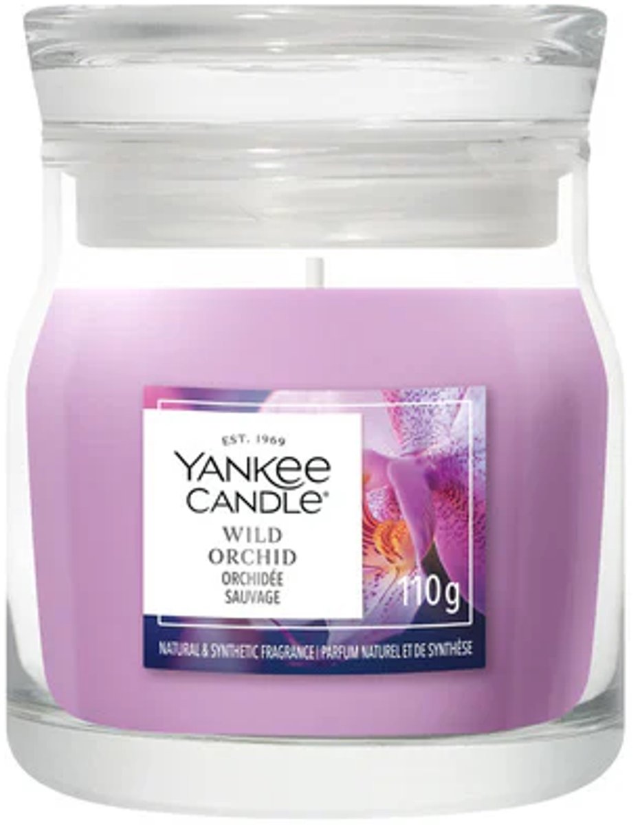 Yankee Candle Wild Orchid Small Jar Geurkaars - tot 30 branduren Paars