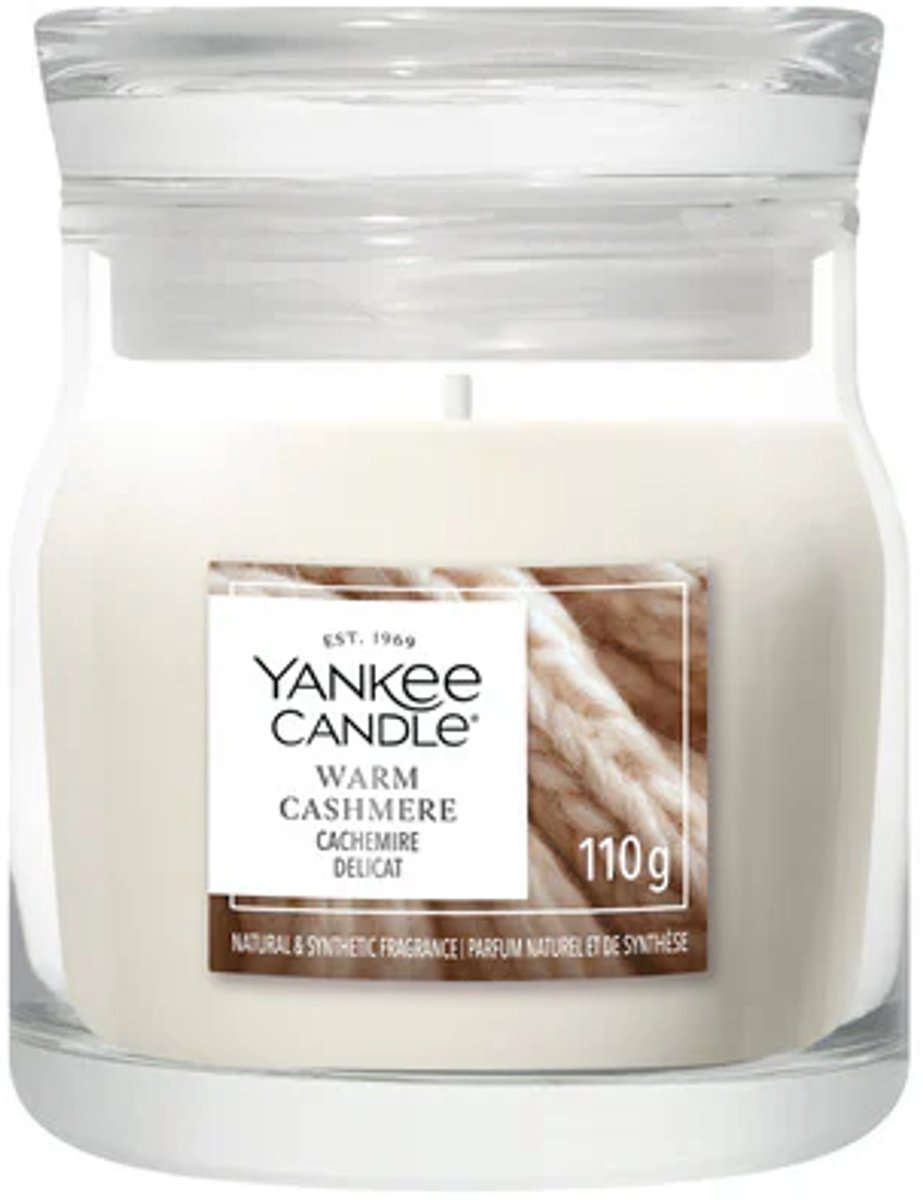 Yankee Candle Warm Cashmere Small Jar Geurkaars - tot 30 branduren Ivoor