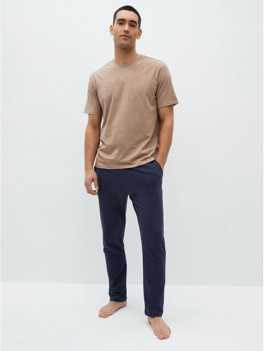 Next - Heren - Loopback joggingbroek met standaard pasvorm en open zoom - Blauw