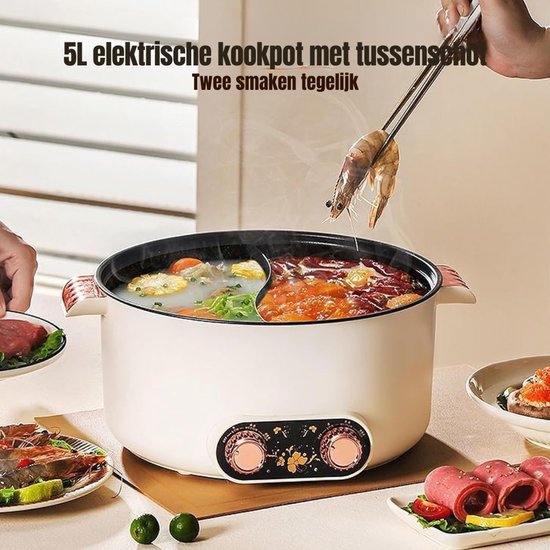 Quvo® Hotpot Electrisch - Hotpot - Zwart - ‎31cm x 18cm x 31cm — afbeelding 2