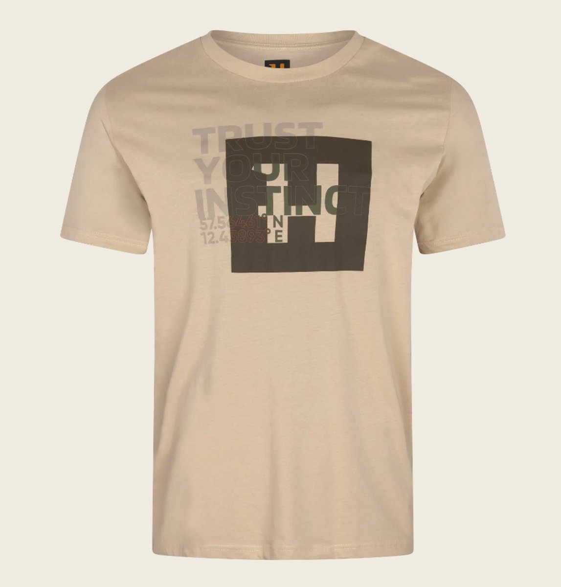 Härkila Heim S/S t-shirt Outdoor T-shirt Scandinavisch T-shirt Korte mouwen T-shirt Beige Maat -L