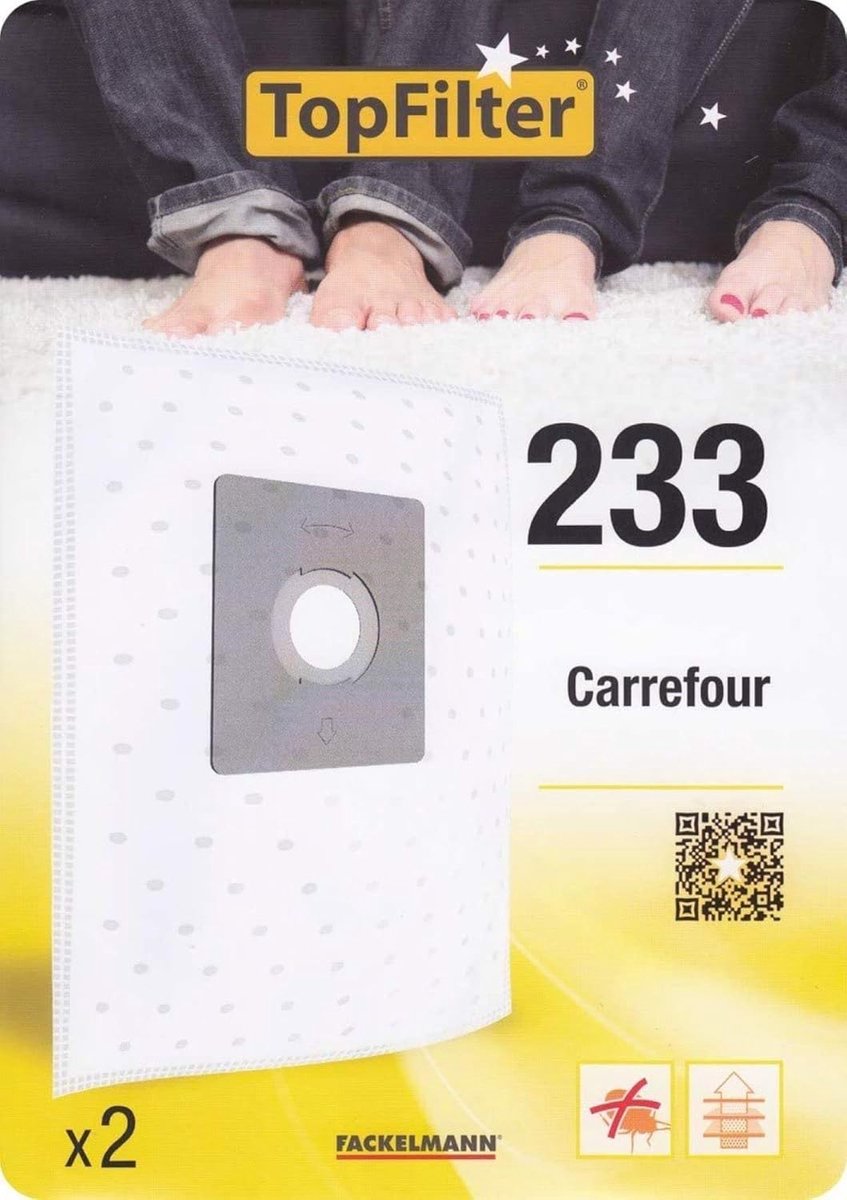 Niet-geweven stofzuigerzak voor allergieën en huisdieren 60x30 cm
