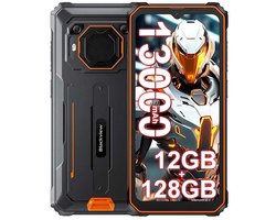 Blackview BV6200 Pro Robuuste Smartphone 4G - 12GB RAM - 128GB - 6,56 inch - 13000mAh - IP68/IP69K Outdoor telefoon - Dual SIM - Android 14 - NFC - GPS - Oranje