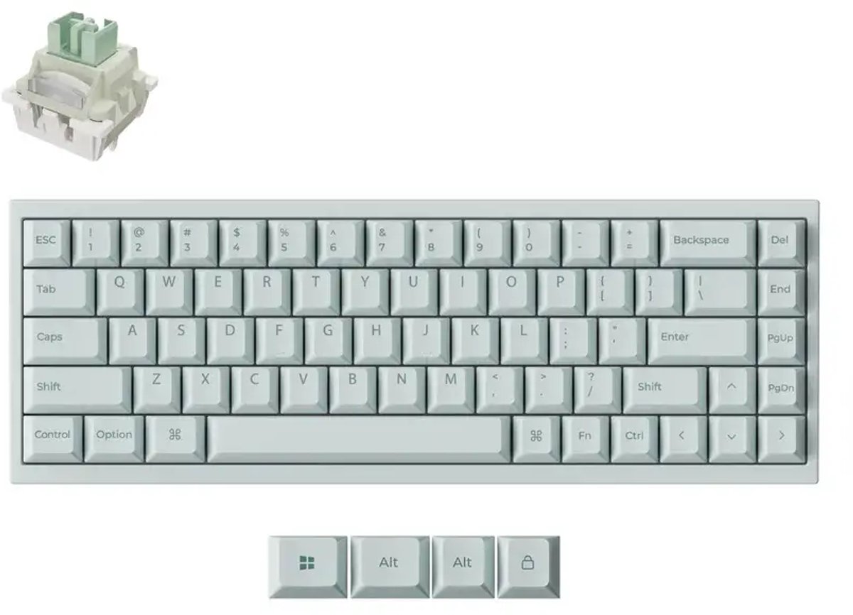 Keychron Q16 HE 8K keramisch toetsenbord lime magnetic switch groen