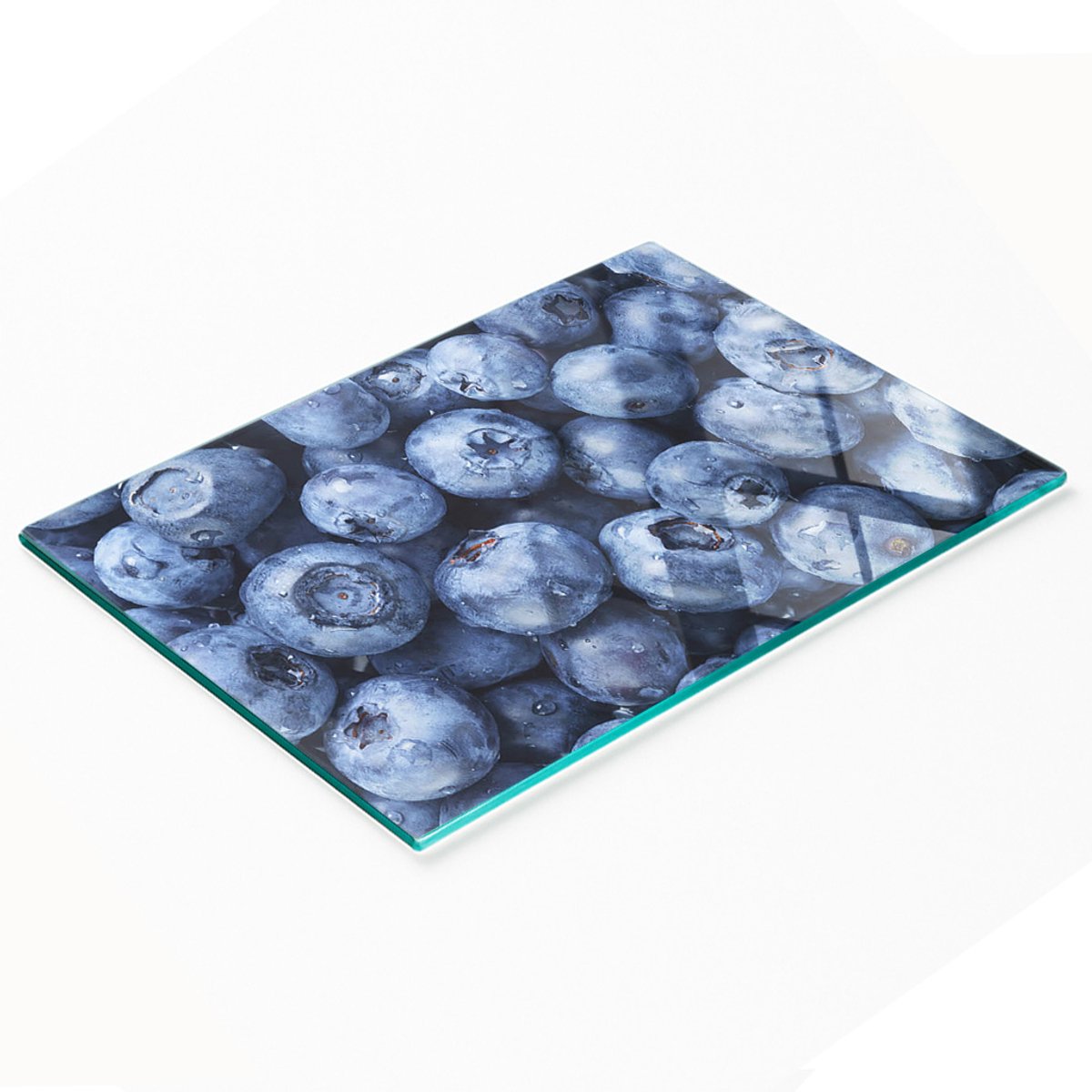 Glazen snijplank met decoratieve bosbessenafbeeldingen 80x52 cm