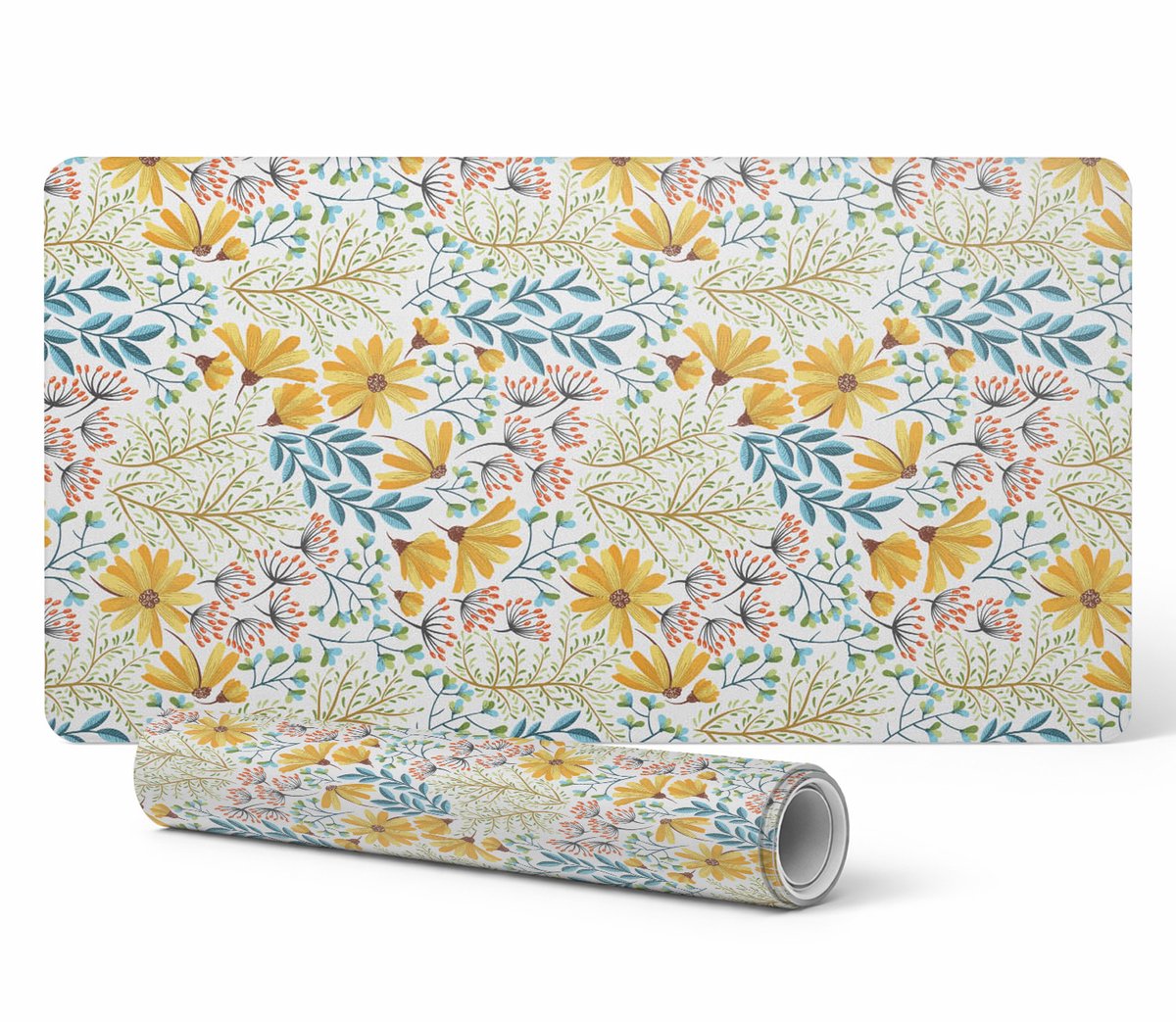 Decoratieve laptopmat met vintage bloemenpatroon 100x50 cm