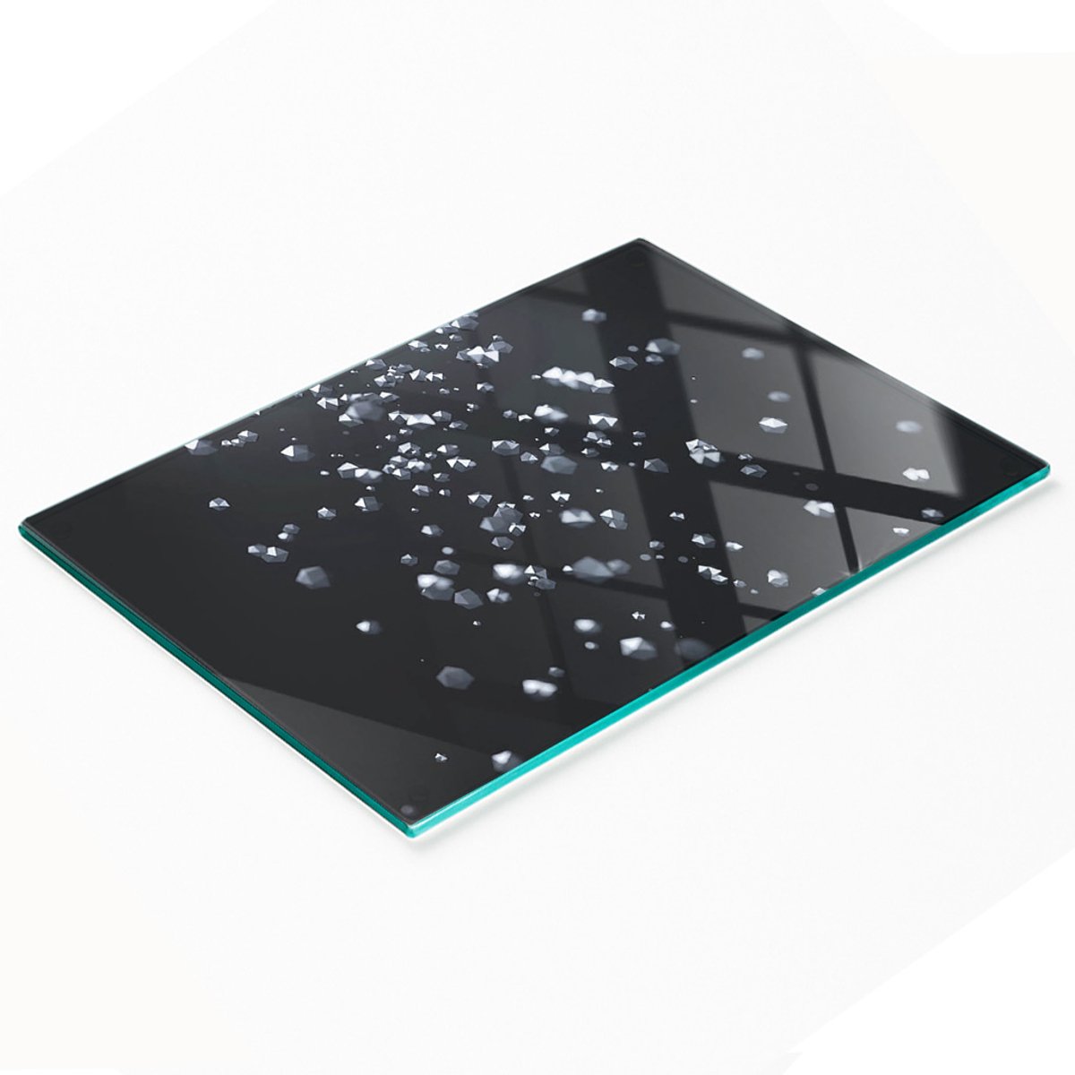 Snijplank van gehard glas met decoratieve 3D-afbeeldingen, 80x52 cm