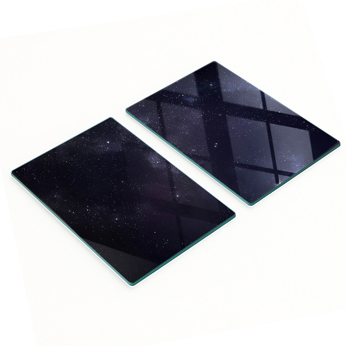 Set van gehard glazen keukenplanken met fictiepatroon 2x40x52 cm