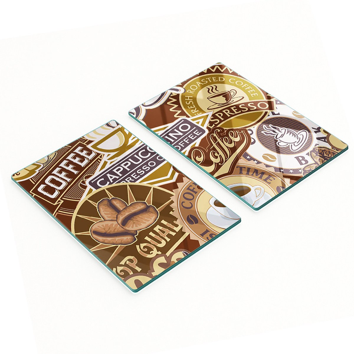 Multifunctionele decoratieve glazen snijplanken voor de keuken of het café, 2x40x52 cm