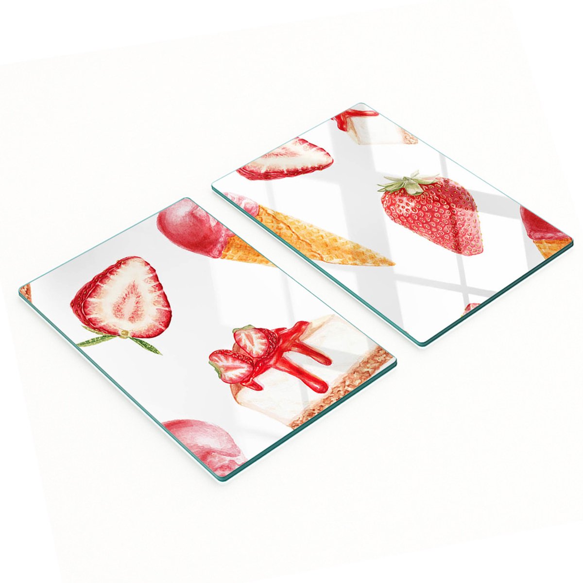 Multifunctionele decoratieve keukenplanken van gehard glas voor desserts, 2x40x52 cm