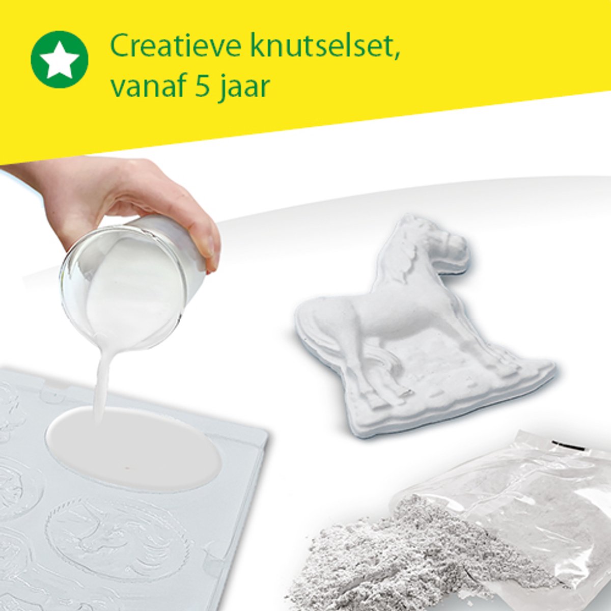 SES Creative - Hobby Pink - Gieten en Schilderen - Fantasie Paarden - Knutselen Meisjes - Sneldrogend - Vanaf 5 jaar — afbeelding 3