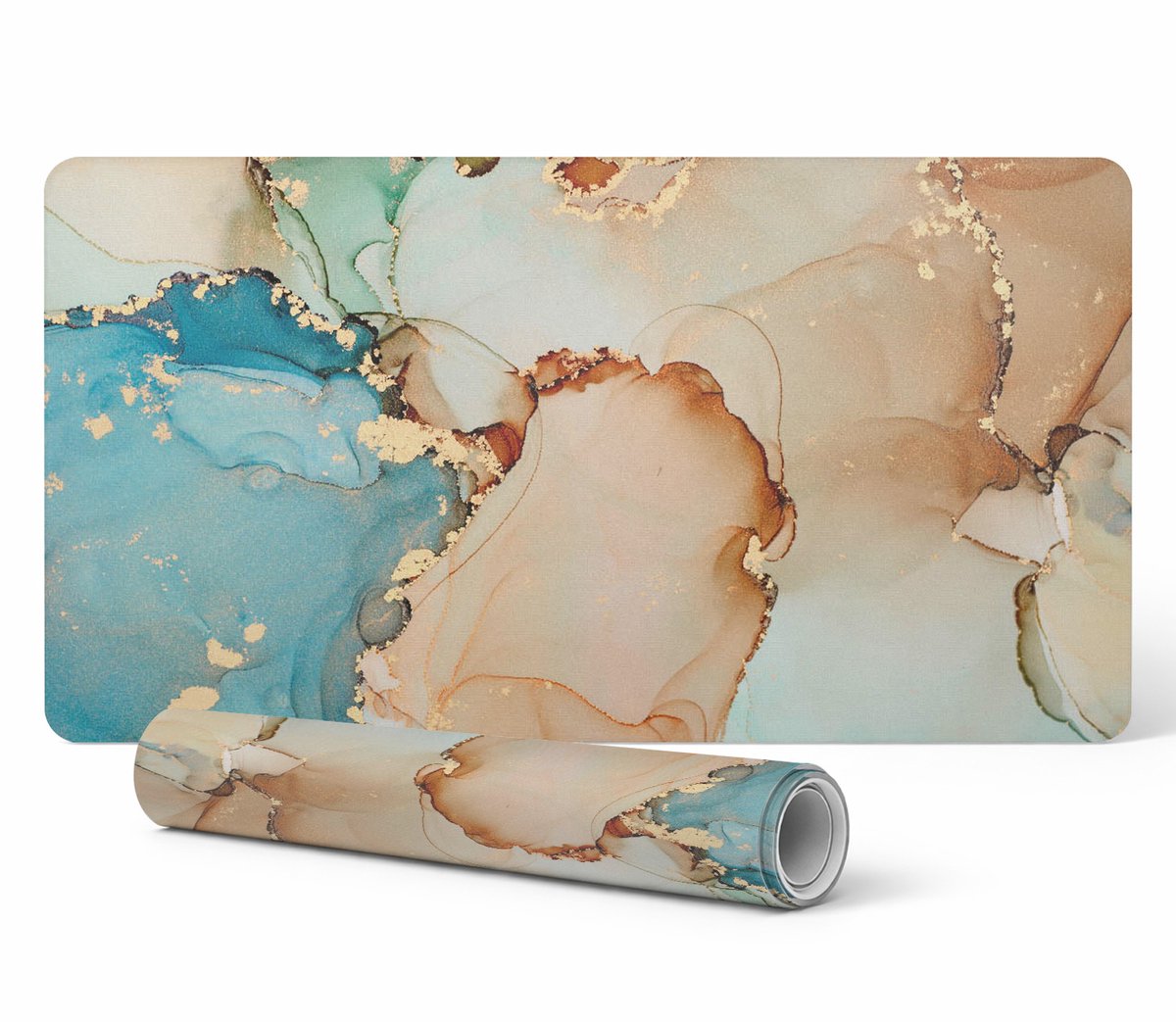Decoratieve laptopmat, abstracte aquarel, 120x60 cm
