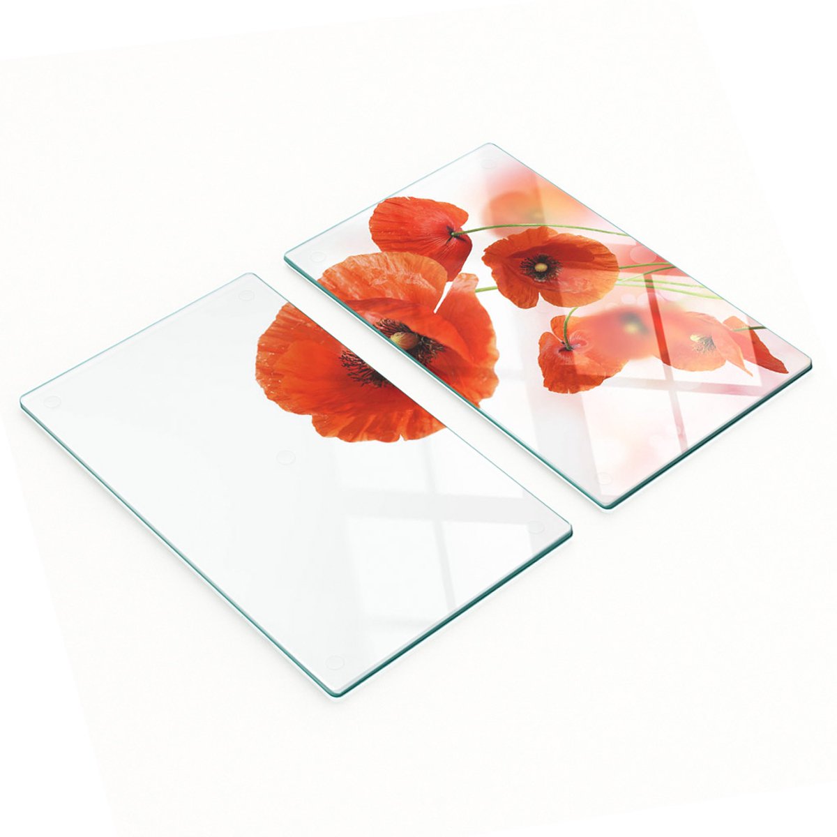 Set van snijplanken van gehard glas met Maki-print, 2x30x52 cm