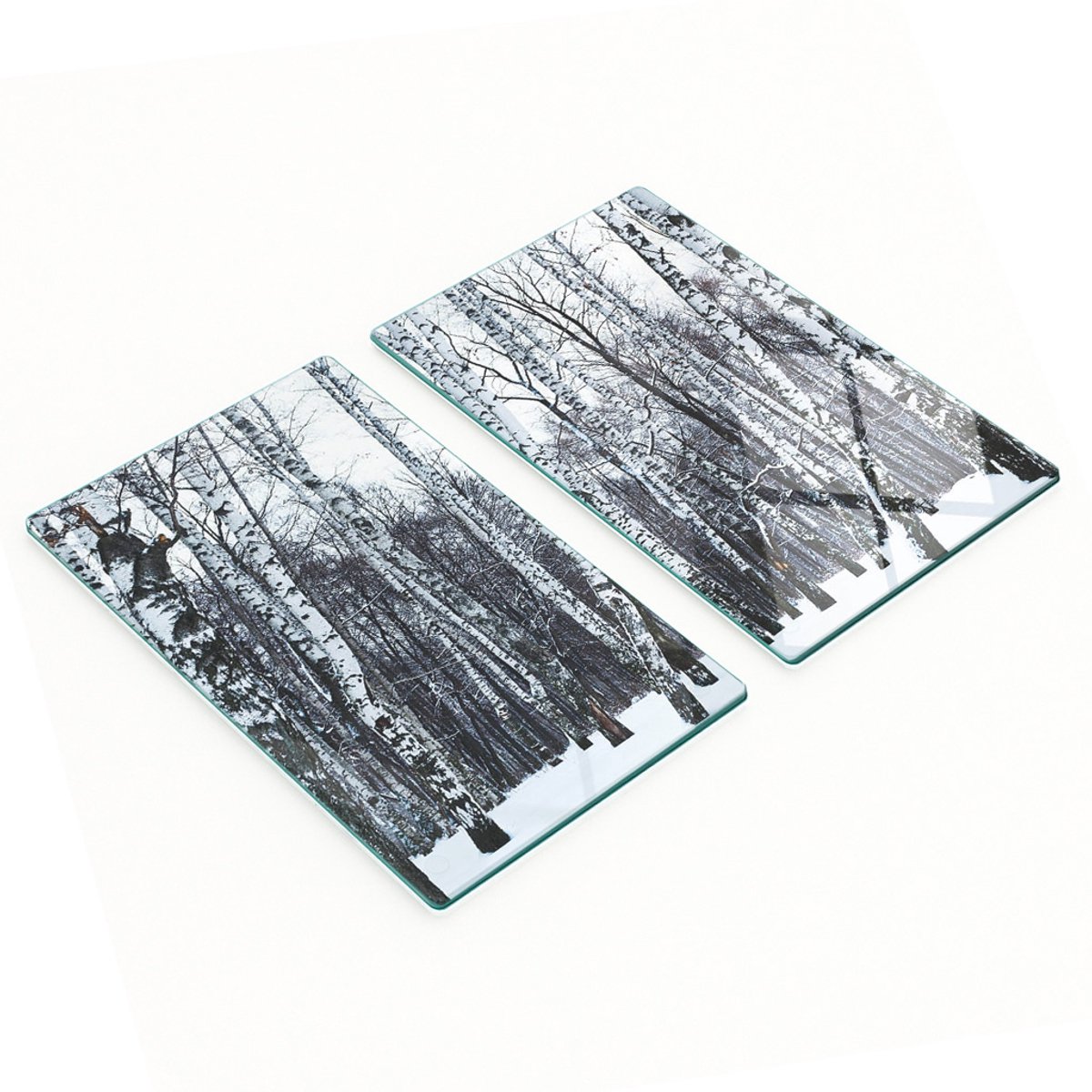 Multifunctionele decoratieve glazen keukenplanken Winterberk 2x30x52 cm