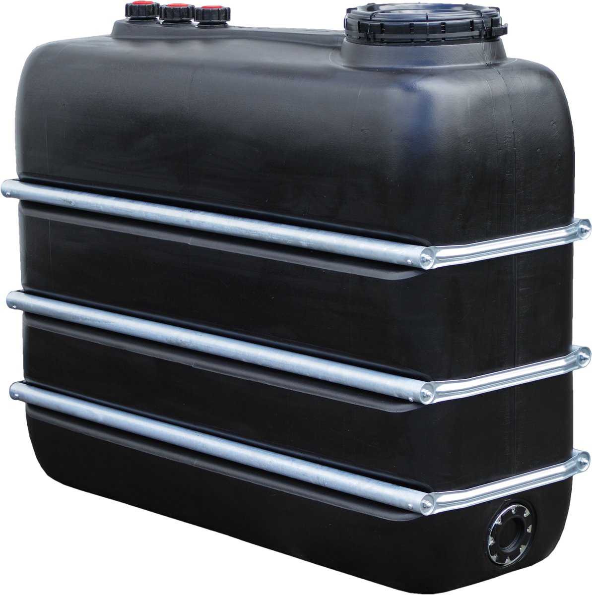 GRAF ruimtebesparende tank 2000 L zwart van voedselveilig PE