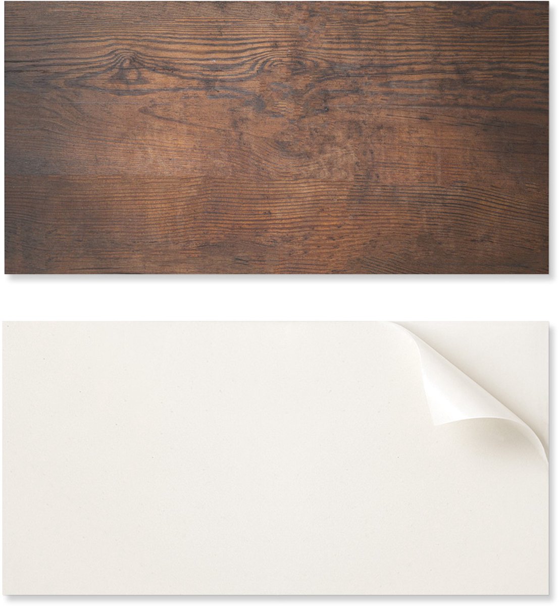 Zelfklevend vinyl keukenpaneel 120x60 cm met natuurlijke houtstructuur